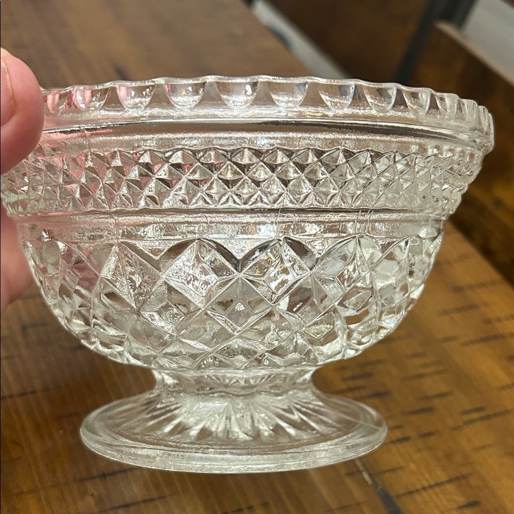 Vgt Anchor Hocking Wexford candy dish/pedestal compote. - Picture 5 of 7
